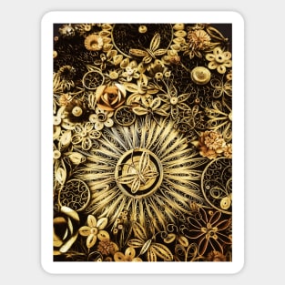 Printed paper quilling art by hyunah Yi/gold garden Sticker